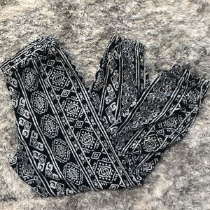 Black and White Cuffed Pants